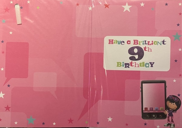 BURSDAGSKORT 9 ÅR - innside