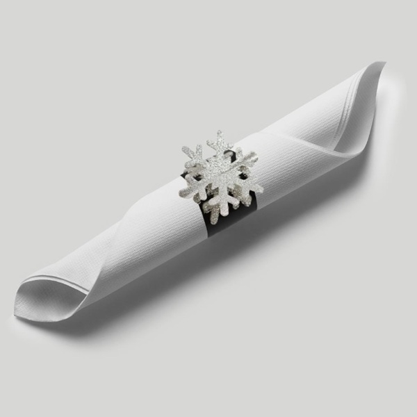 SNØFNUGG SERVIETTRINGER TIL JUL