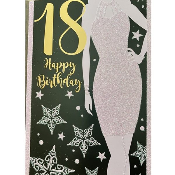 BURSDAGSKORT - GLITRENDE ROSA