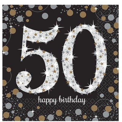 SERVIETTER TIL 50-ÅRSDAG