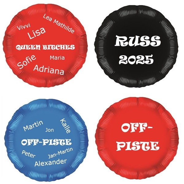 FOLIEBALLONGER MED RUSSENAVN