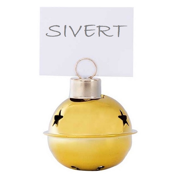 GULLFARGET JULEBJELLE BORDKORTHOLDER