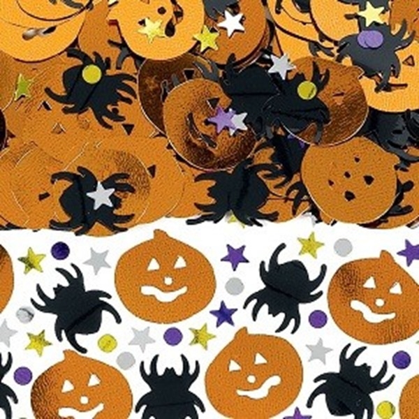 HALLOWEEN GRESSKAR OG EDDERKOPPER KONFETTI