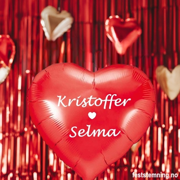 FOLIEBALLONG MED TO NAVN