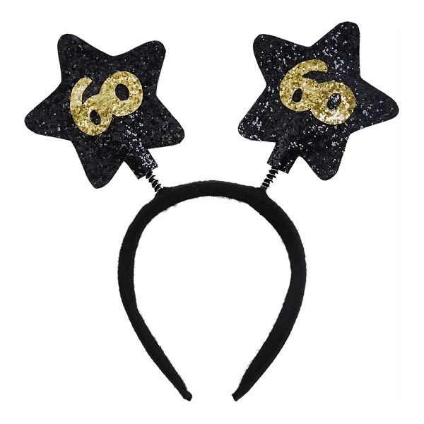 STJERNE HÅRBØYLE 60 ÅR - gullfarget tekst