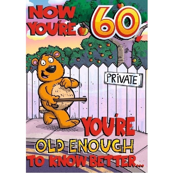 HUMOR BURSDAGSKORT 60 ÅR