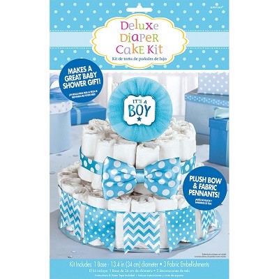 DELUXE DIAPER CAKE KIT - BLÅ