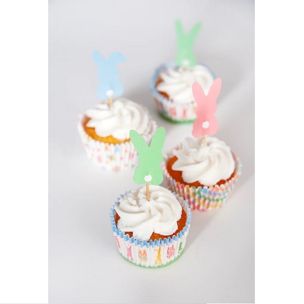 BUNNY CUPCAKE TOPPERS (12-pk)