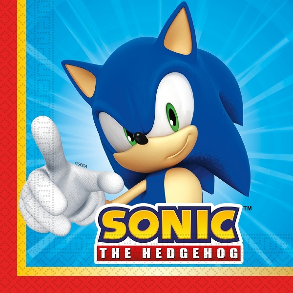 SONIC THE HEDGEHOG SERVIETTER