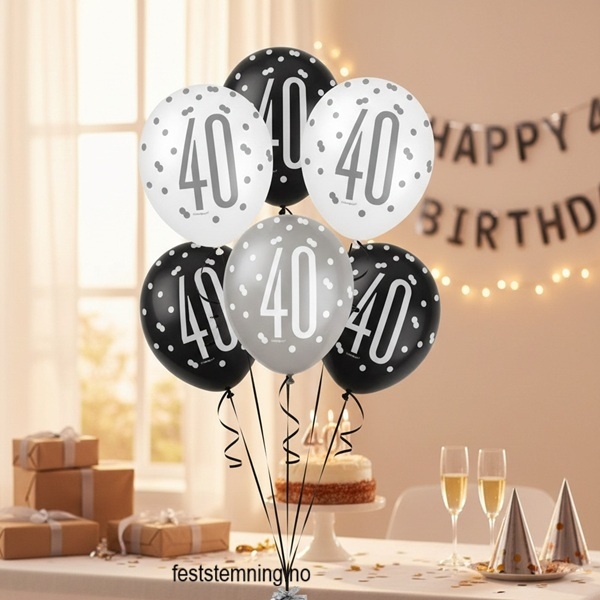 BALLONGER 40 ÅR (illustrasjonsbilde)