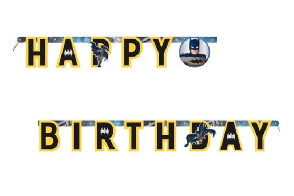 BATMAN HAPPY BIRTHDAY BANNER