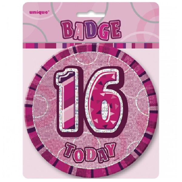 ROSA BADGE TIL 16-ÅRSDAG