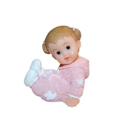 BABYFIGUR JENTE ROSA