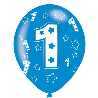 BALLONGER 1 ÅR - BLÅ