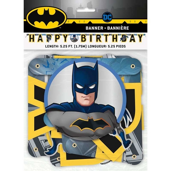 BATMAN HAPPY BIRTHDAY BANNER