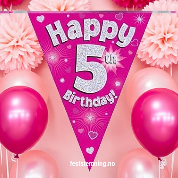 ROSA GIRLANDER 5 ÅR