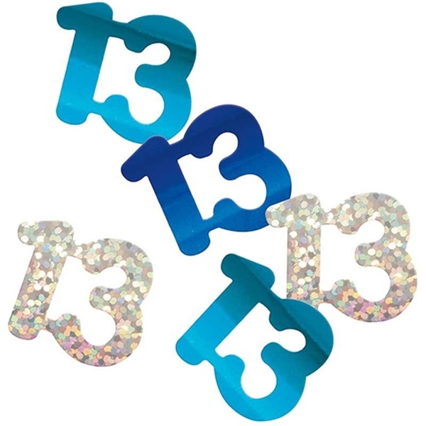  BLÅ KONFETTI 13 ÅR (type 2)