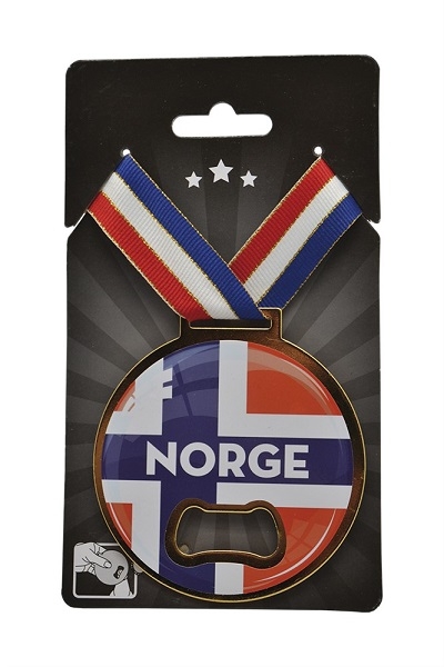 NORSK FLAGG MEDALJE OGFLASKEÅPNER