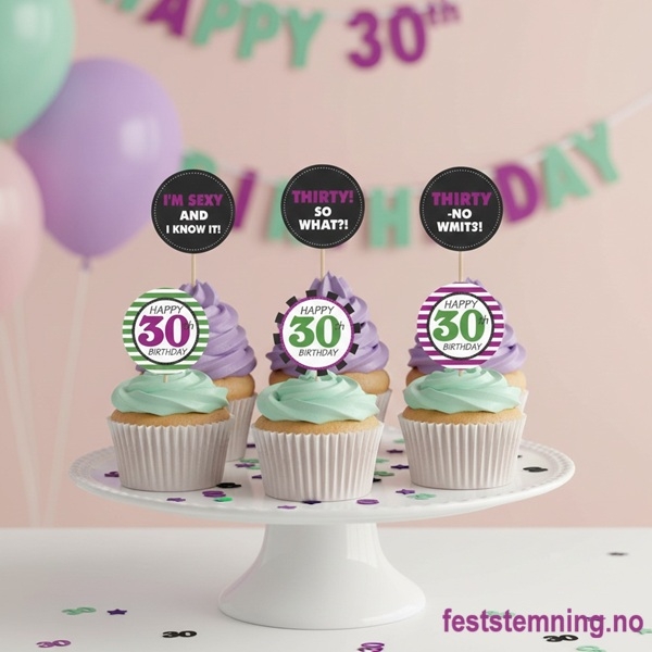 CUPCAKE PYNT 30 ÅR (illustrasjonsbilde)