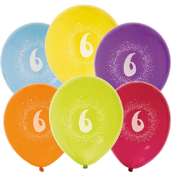 BALLONGER 6 ÅR (6-pk)