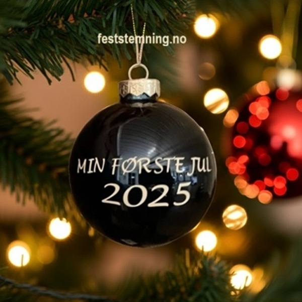 MIN FØRST JUL JULEKULE MED NAVN OG ÅRSTALL