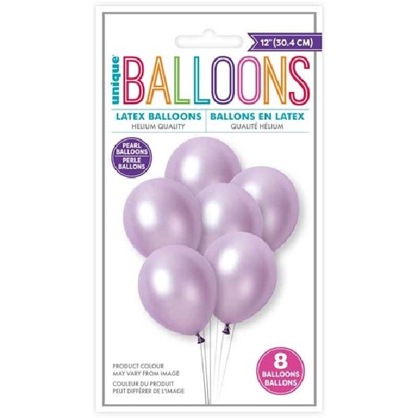 LAVENDELFARGEDE BALLONGER (8-pk)