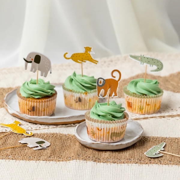 JUNGELDYR / SAFARI CUPCAKEFORMER MED PYNT