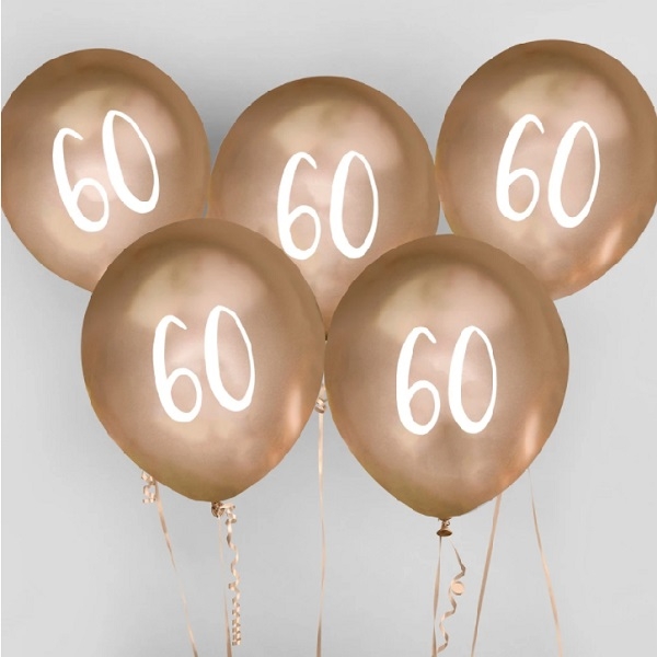 CHROME GOLD BALLONGER 60 ÅR