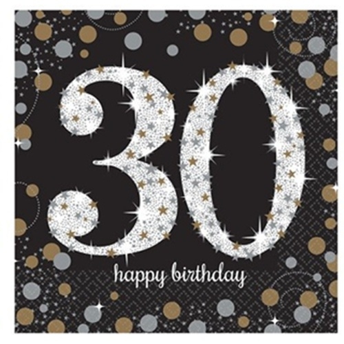 SERVIETTER TIL 30-ÅRSDAG