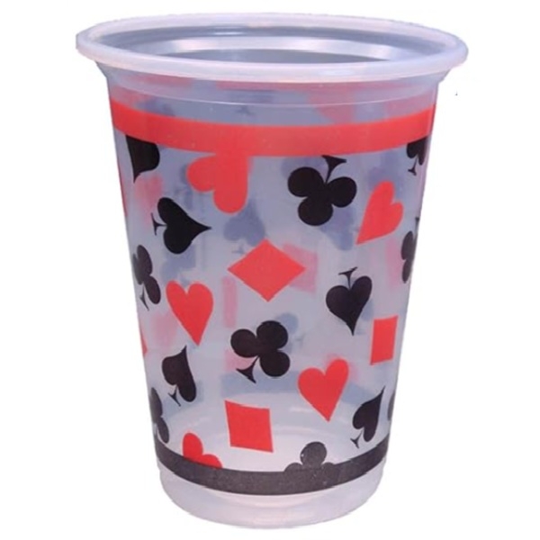 SPILLKORT STORE PLASTKOPPER (8-pk)