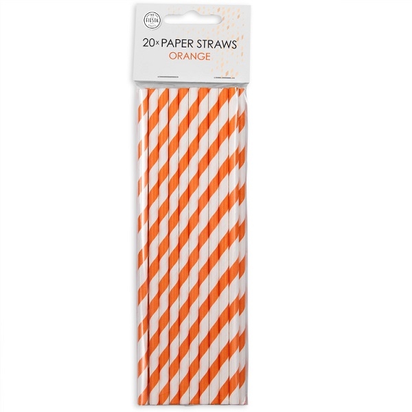 ORANGE SUGERØR - STRIPEDE (20-pk)