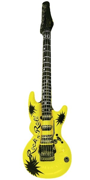 GUL OPPBLÅSBAR GITAR