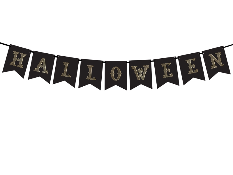 BLACK AND GOLD HALLOWEEN BANNER