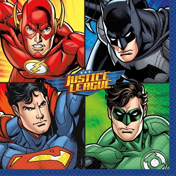 JUSTICE LEAGUE SERVIETTER TIL BURSDAG OG SELSKAP