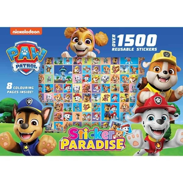 PAW PATROL KLISTREMERKER OG TEGNEARK