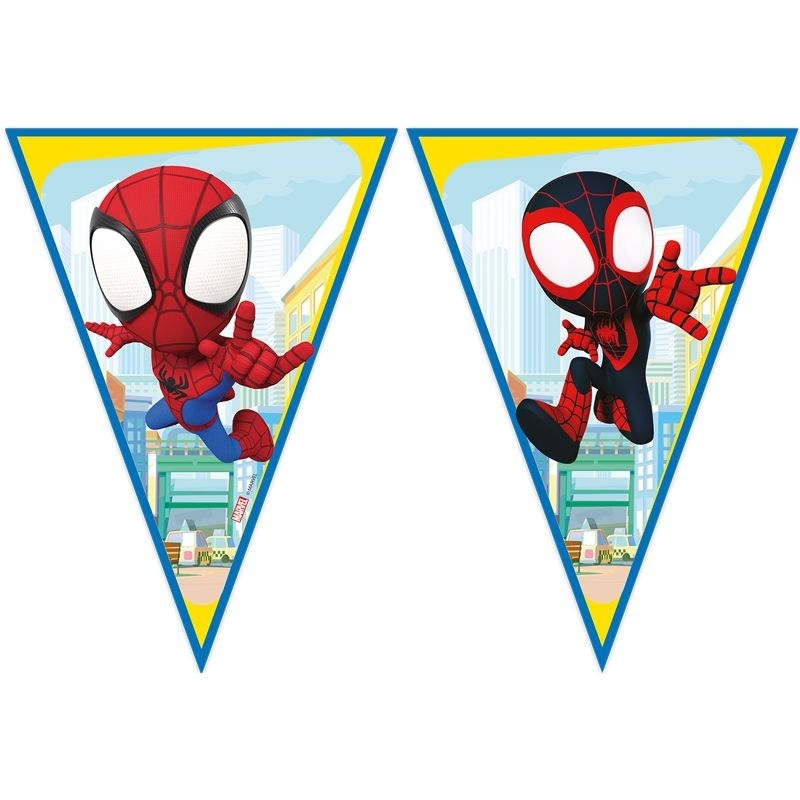 SPIDEY OG HANS FANTASTISKE VENNER BANNERFLAGG