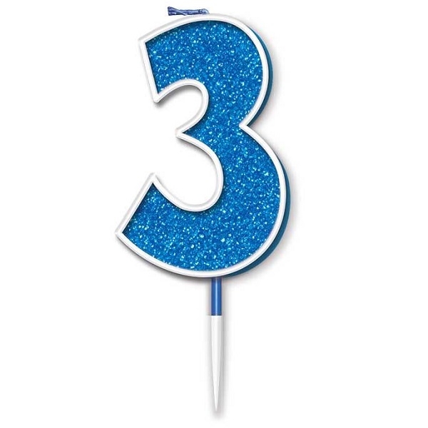 KAKELYS 3 - BLÅ GLITTER