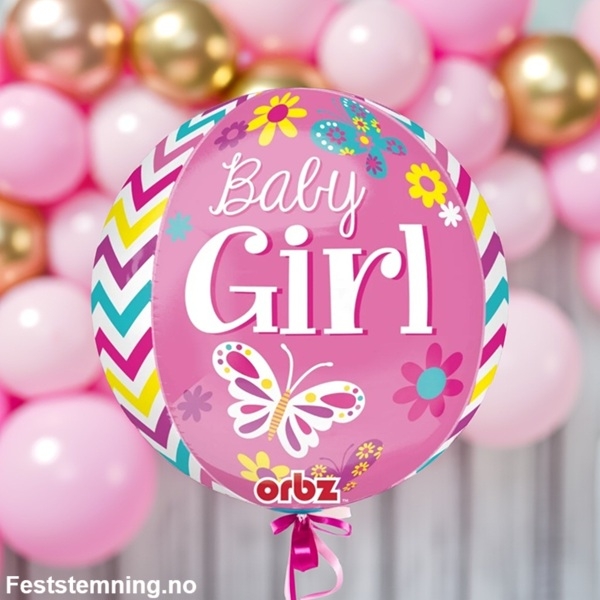 BABY JENTE BALLONG (illustrasjonsbilde)