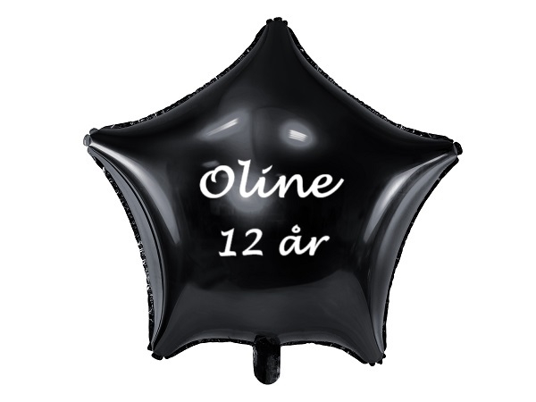 FOLIEBALLONG MED EGET NAVN OG ALDER