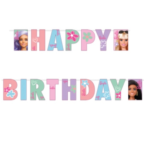 BARBIE HAPPY BIRTHDAY BANNER