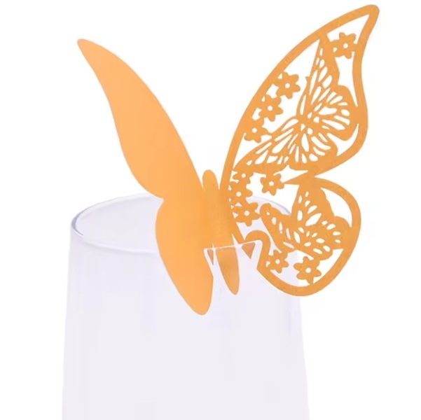 GULLFARGET SOMMERFUGL BORDKORT (matt gull)