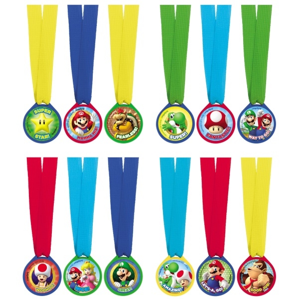 SUPER MARIO BROTHERS MEDALJER (12-pk)