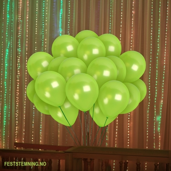 LIMEGRØNNE BALLONGER - illustrasjonsbilde