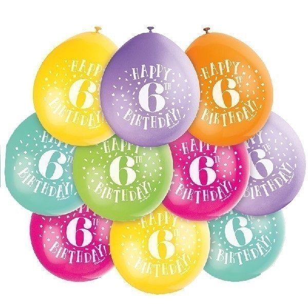 BALLONGER 6 ÅR (10-pk)