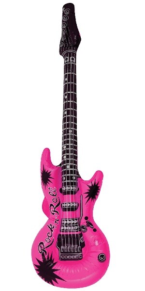 ROSA OPPBLÅSBAR GITAR