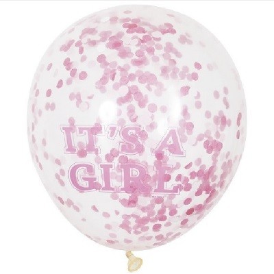 ITS A GIRL KONFETTI BALLONGER