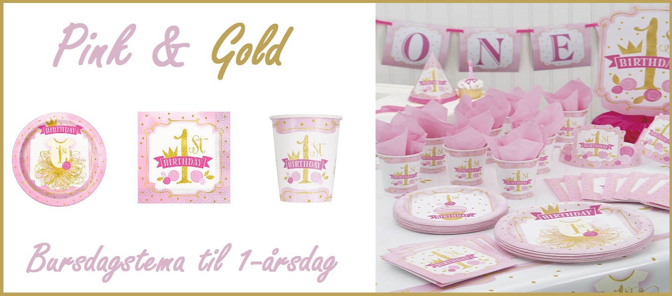 PAPPSERVISE OG PYNT TIL 1-ÅRSDAG